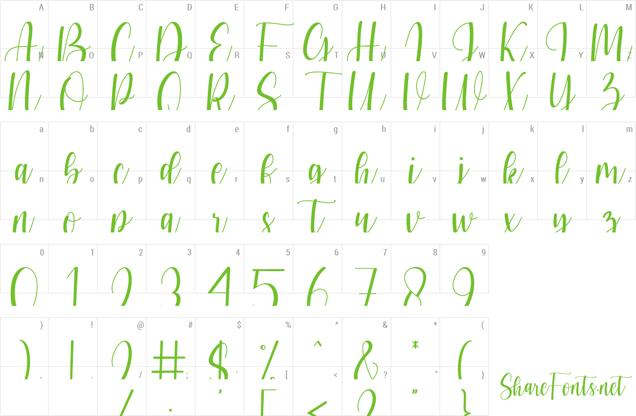 Font Pearl White preview